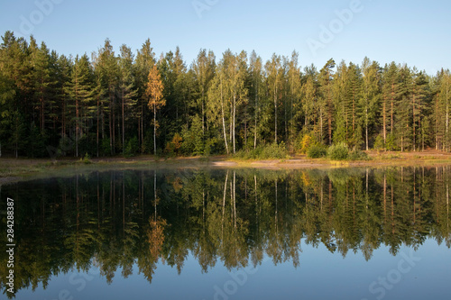 calm late summer lake scenery, Finland