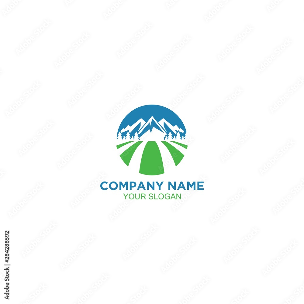 Mountain Land Logo Design Vector