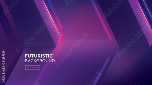 Fufuristic creative design purple backround