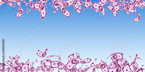 European Union Euro notes falling. Messy EUR bills