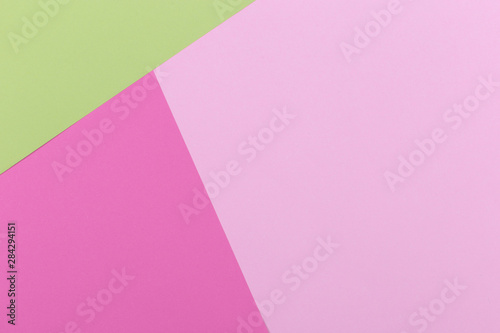 Paper pink, green, pastel, candy background, geometrically located. Color blank for presentations, copy space.