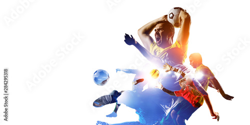 Abstract soccer theme - hottest match moments