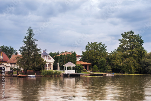 Beautiful lakeside houses