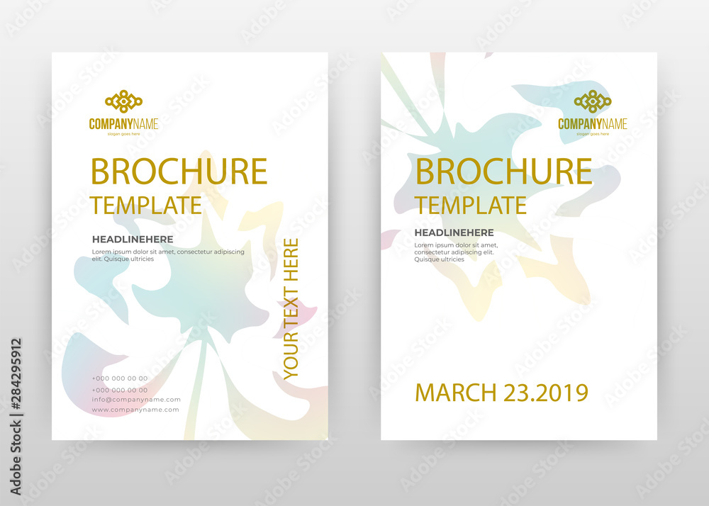 Colorful flower petal design for annual report, brochure, flyer, poster. Colorful flower petal illustration vector illustration for flyer, leaflet. Multipurpose floral abstract A4 brochure template