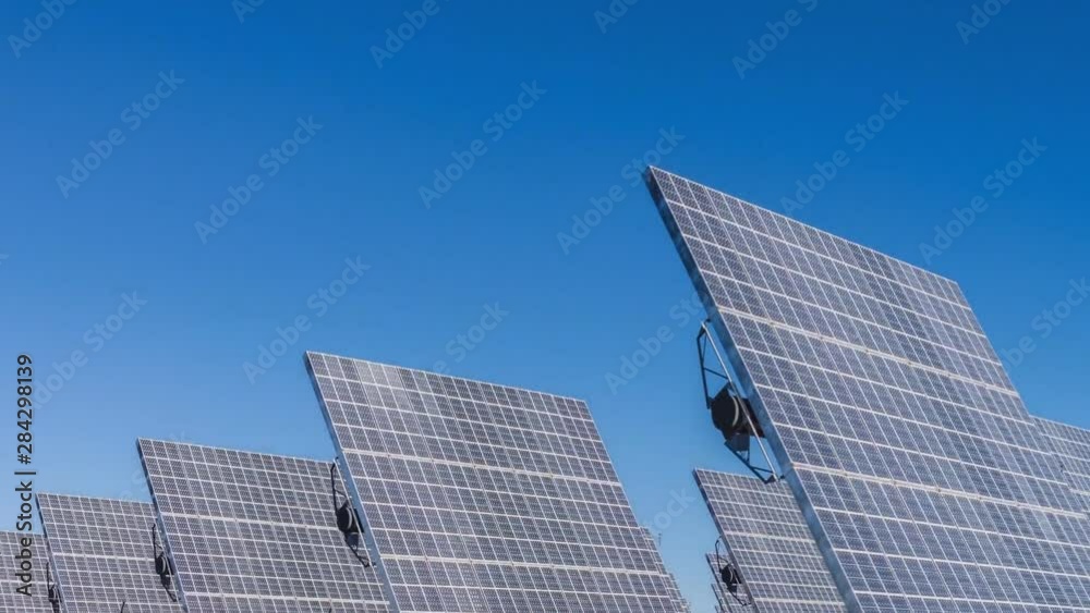 view of the solar panels (time-lapse)