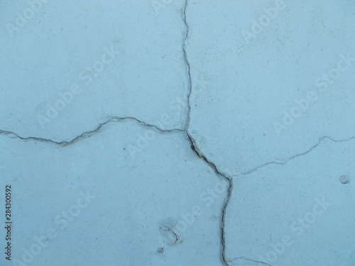 Crack on the plastered wall of a house for interior design