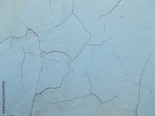 Crack on the plastered wall of a house for interior design