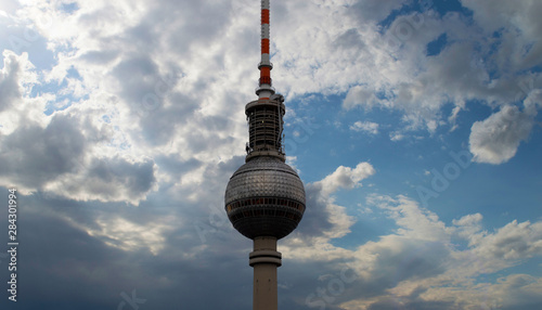 Berlin, Germany - The famous Berlin TV tower at sunset