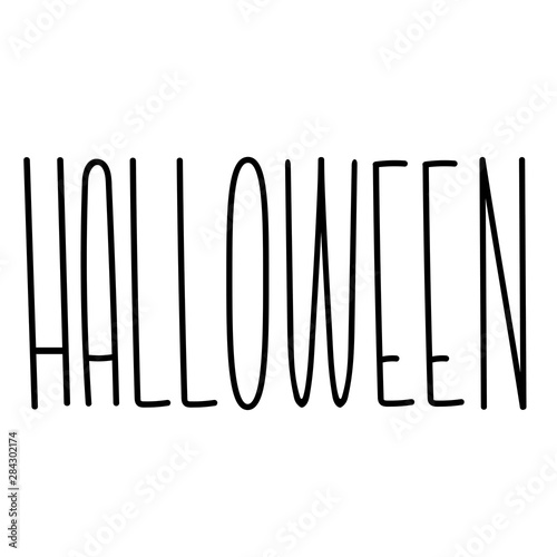 Halloween tall fun font with cute letters