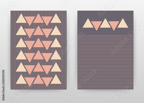 Bisque and pink arrow seamless on brown design for annual report, brochure, flyer, poster. Bisque arrows on brown background vector illustration flyer, poster. Business abstract A4 brochure template.