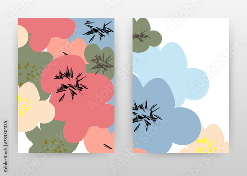 Flower petals design for annual report, brochure, flyer, poster. Flower petals background vector illustration for flyer, leaflet, poster. Business abstract A4 brochure template.