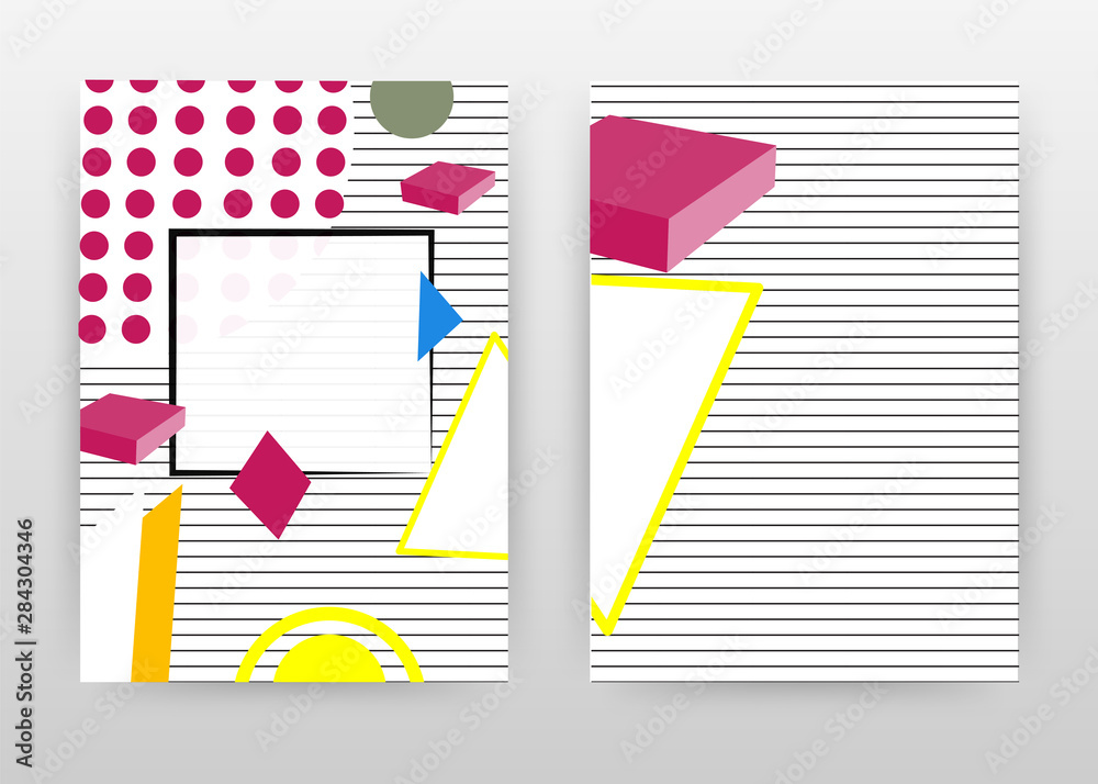 Red yellow lined design for annual report, brochure, flyer, poster. Red yellow lined background vector illustration for flyer, leaflet, poster. Business abstract A4 brochure template.