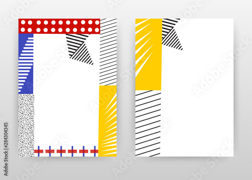 Yellow red black design for annual report, brochure, flyer, poster. Abstract colorful background vector illustration for flyer, leaflet, poster. Business abstract A4 brochure template.