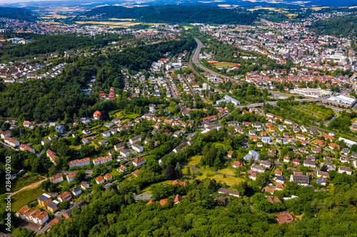 Stadt Marburg aus der Luft