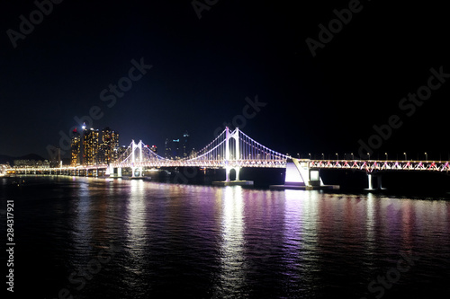 Gwangan Bridge  Diamond Bridge  in Busan  South Korea