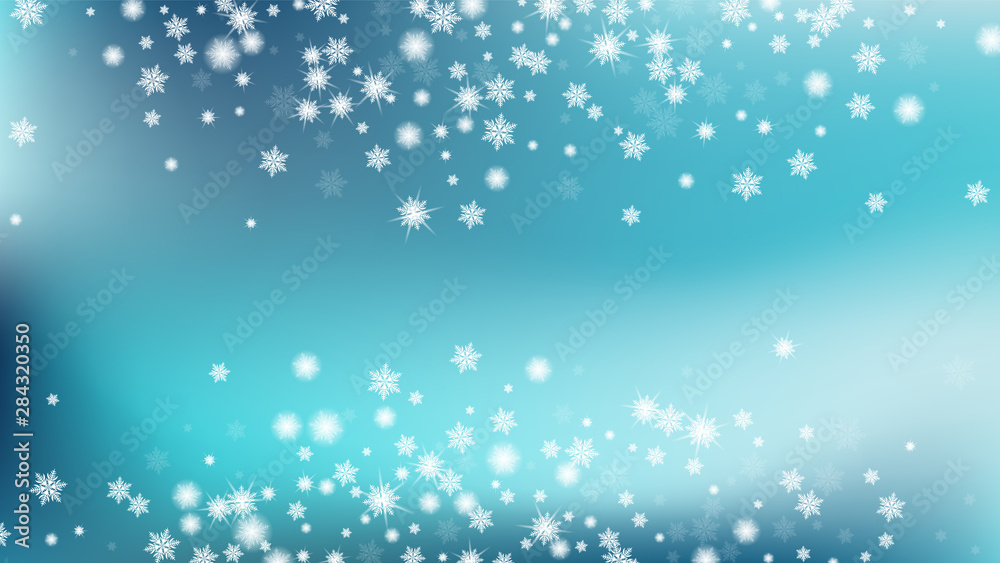 Christmass winter background. Card or banner with flakes confetti scatter frame, snow elements. Holiday picture of the Christmas banner. Blue base. Christmass winter background. Card or banner with flakes confetti scatter frame, snow elements. Holiday picture of the Christmas banner. Blue base.