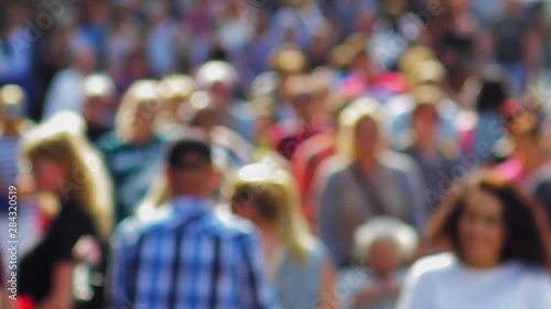 Wallpaper Mural Anonymous Street Crowd Walking Backlight Slow Motion Bokeh Shot Torontodigital.ca