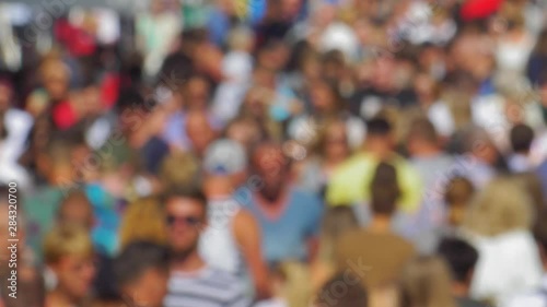 Wallpaper Mural Anonymous Street Crowd Walking Backlight Slow Motion Bokeh Shot Torontodigital.ca