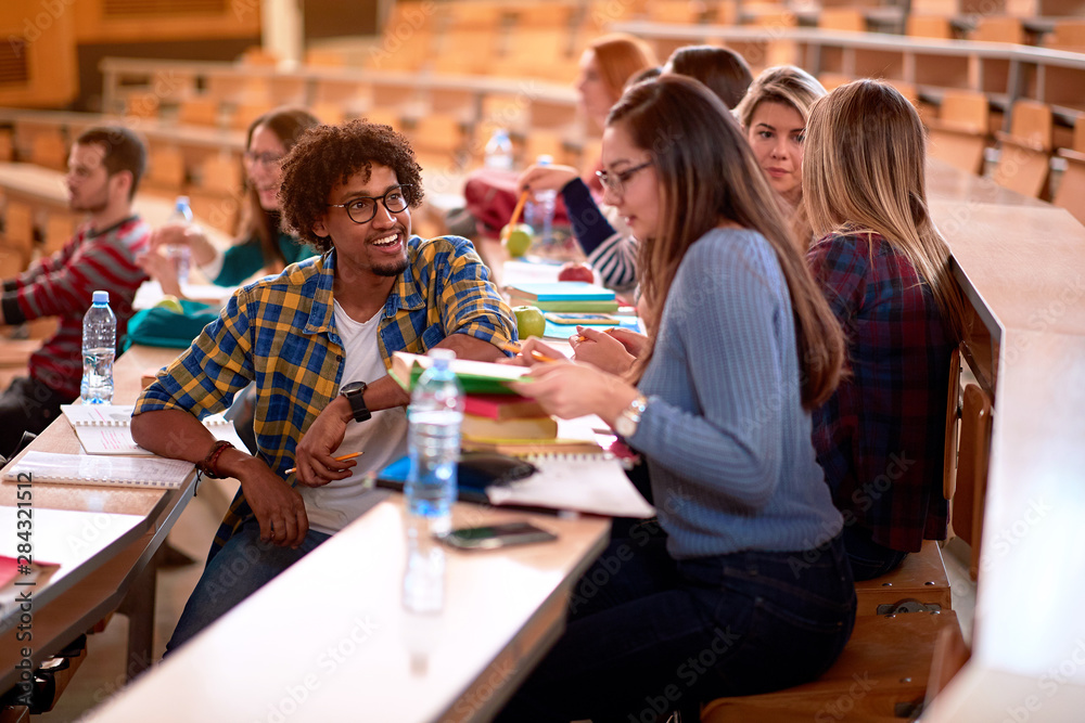 .multi-ethnic students in university engaged in education.. .multi-ethnic students in university engaged in education..
