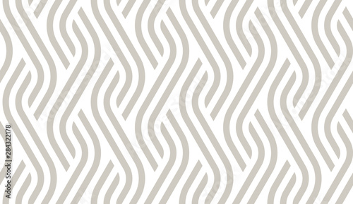 Vector geometric diagonal fabric waves seamless texture. Cream colour background.