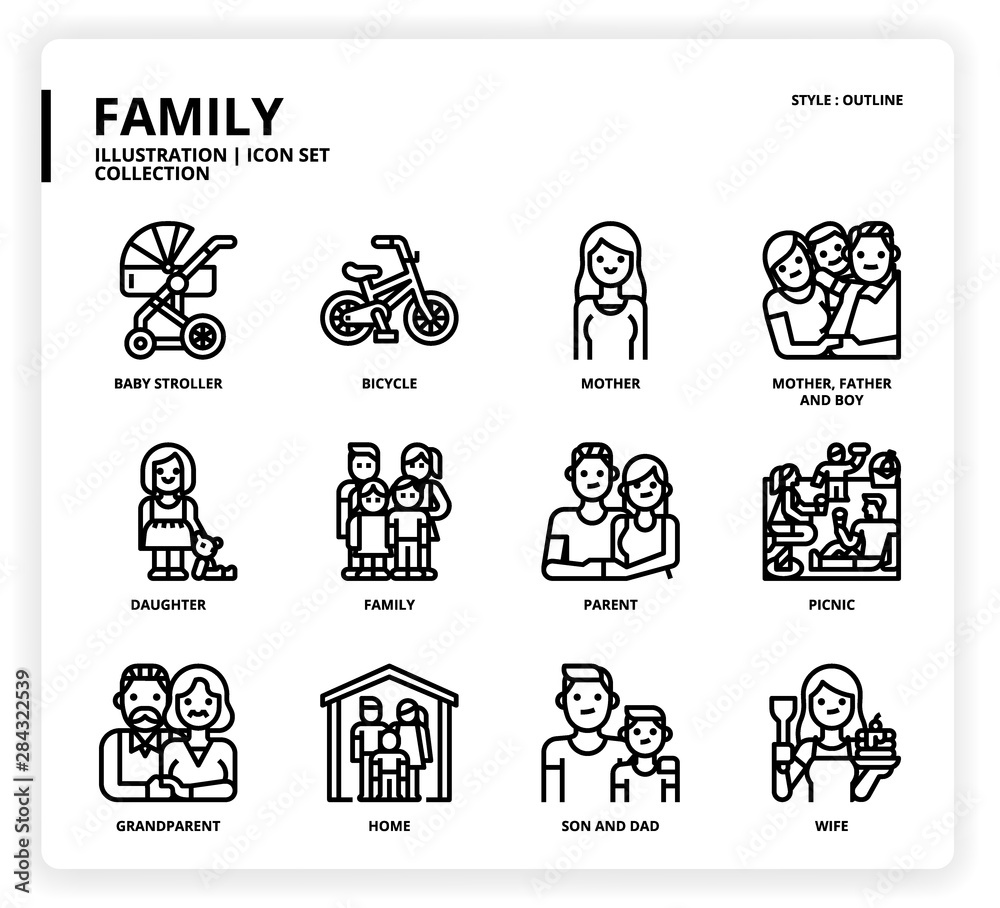 Family icon set