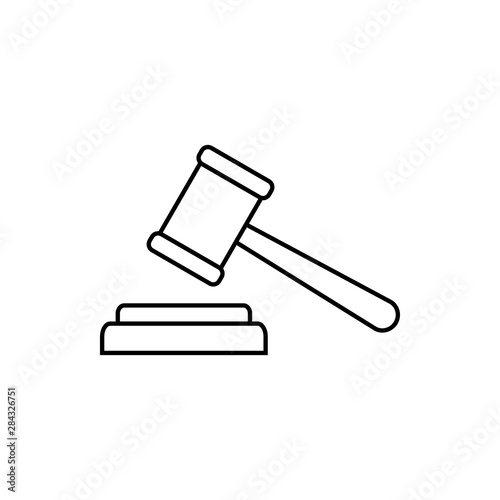 Gavel icon vector. Hammer icon vector. Judge Gavel Auction Icon Vector. Bid