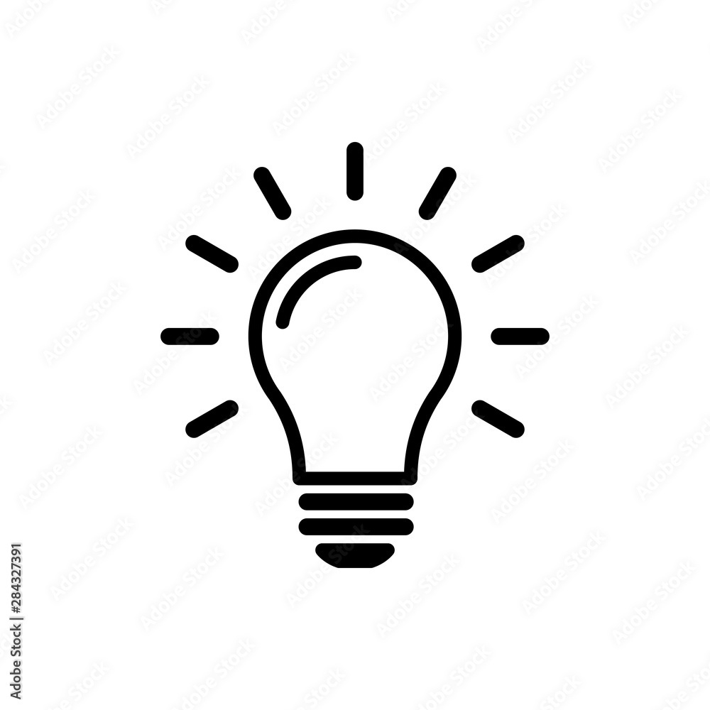 Lamp icon. Light bulb icon vector. Idea vector icon Stock Vector | Adobe  Stock