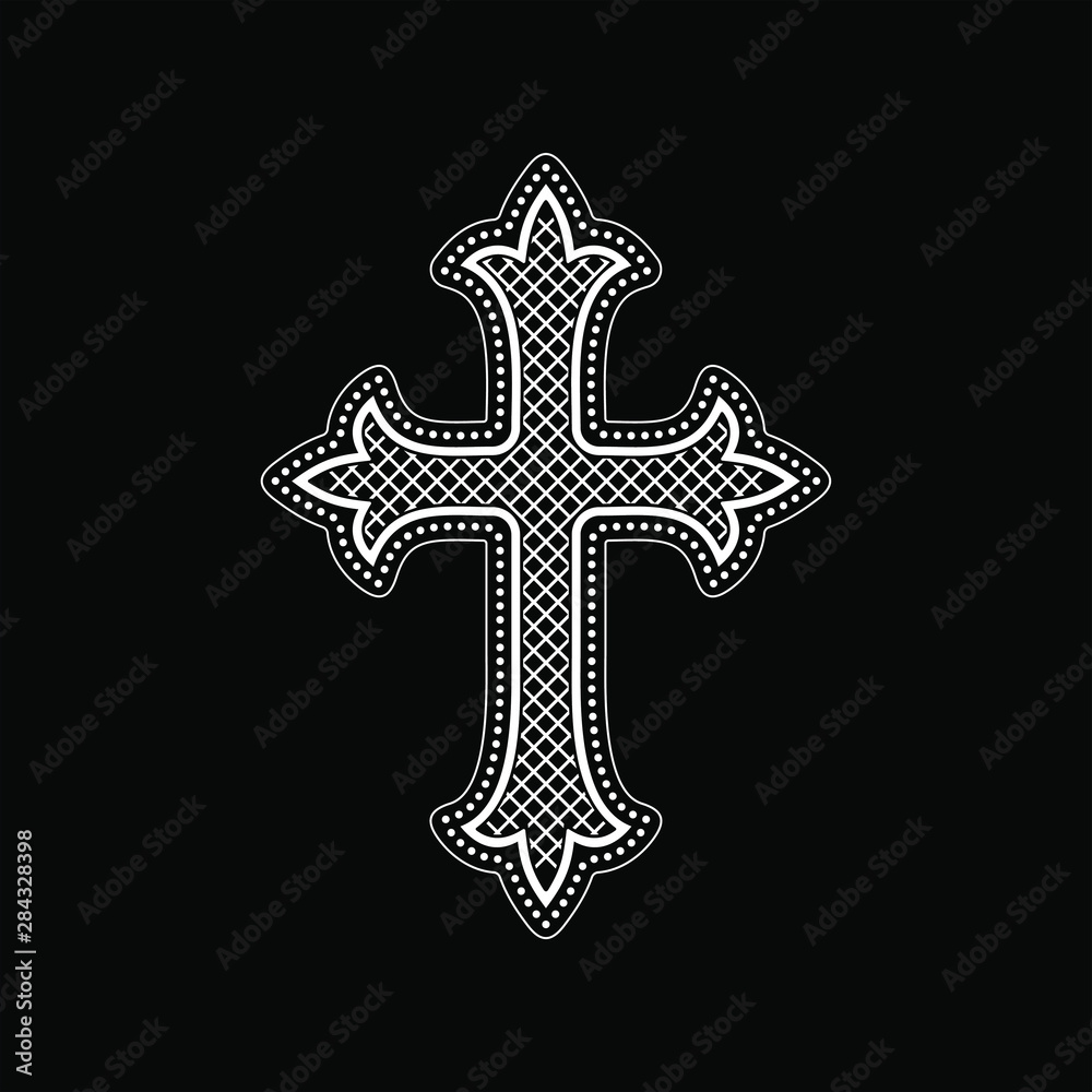 Fleury Cross Vector Symbol Fleury Cross Vector Symbol