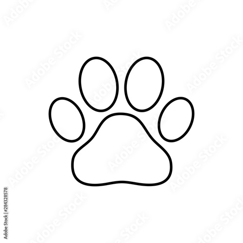 Paw icon vector. Paw Print icon