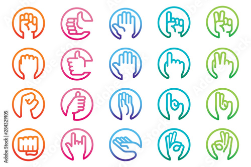 Hand fight to victory life. Number one successful people concept. Life management finger symbol style.