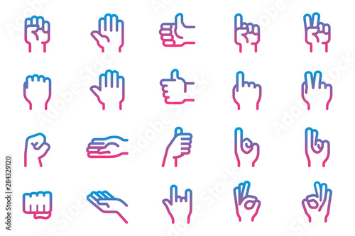 Hand fight to victory life. Number one successful people concept. Life management finger symbol style.(Set 2 no frame)