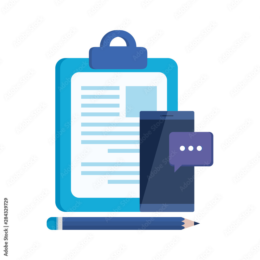checklist clipboard with smartphone device checklist clipboard with smartphone device