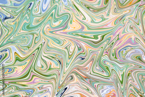 Pink, mint and green marbling pattern.