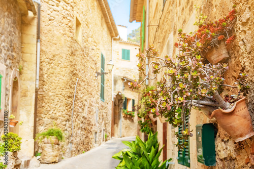 outdoors Valldemossa, famous old mediterranean village of Majorca island Valldemossa, Mallorca, Spain