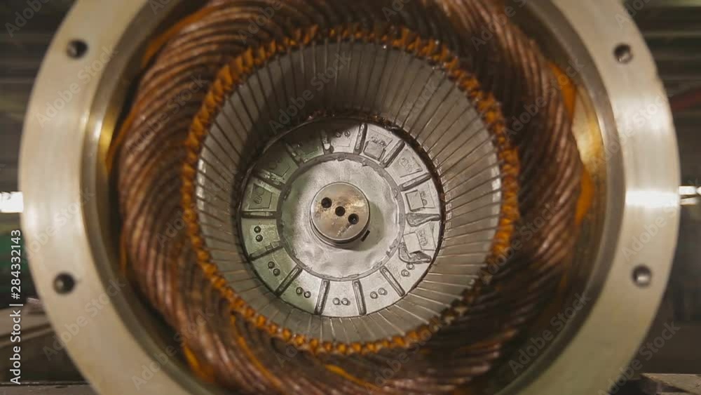 inserting axis of the electric motor (close-up) inserting axis of the electric motor (close-up)