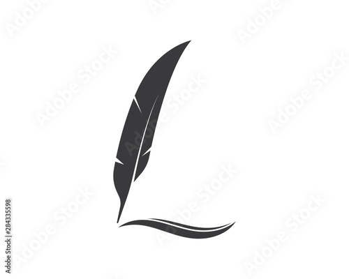 feather icon illustration vector template