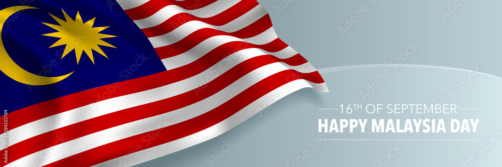 Happy Malaysia day vector banner, greeting card Happy Malaysia day vector banner, greeting card