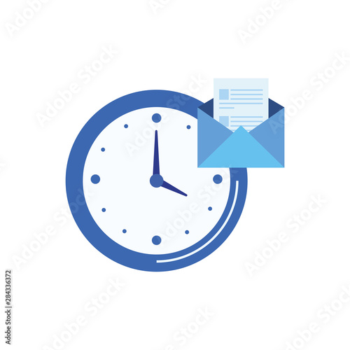 time clock watch with envelope mail