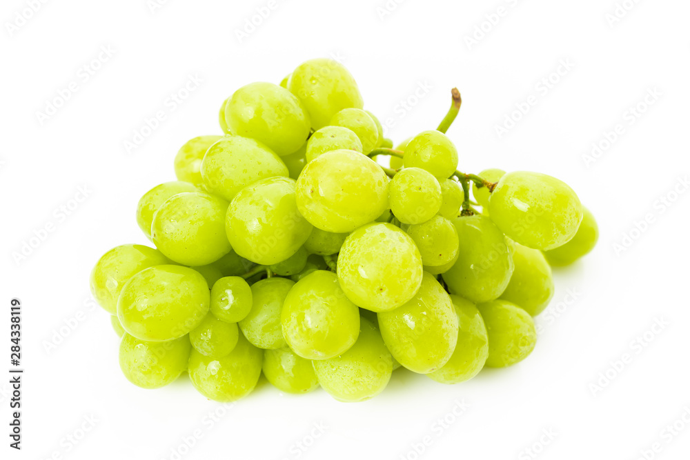 Green grape  isolated on white background