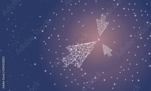 Touch the future hand and arrows analytics. Innovations robot systems hand and intellectual systems. Сomputers construction of graphics. Abstract illustration in programming structure.