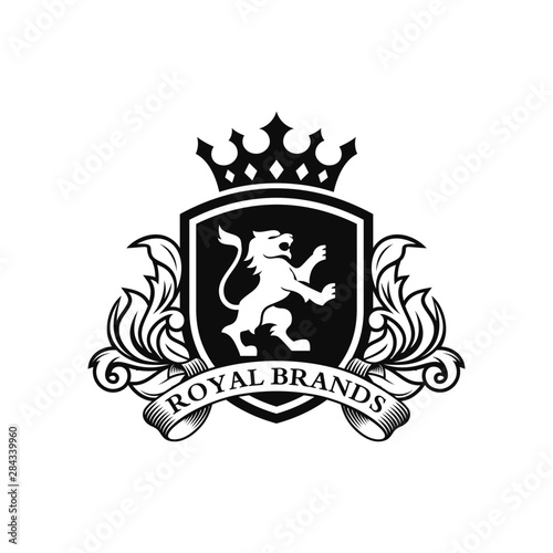 Lion Heraldry Logo Design Inspiration