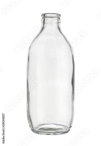 Glass bottle soda packaging (with clipping path) isolated on white background
