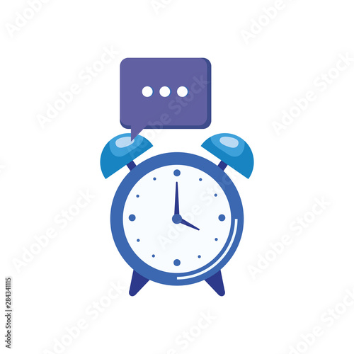 alarm clock watch with speech bubble