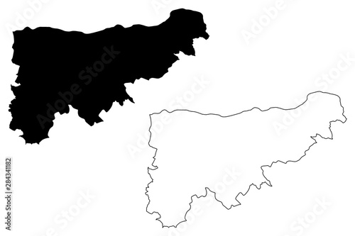 Komarom-Esztergom County  Hungary  Hungarian counties  map vector illustration  scribble sketch Kom  rom-Esztergom  Komarom Esztergom  map