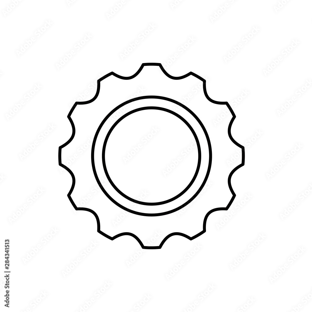 gear machine settings isolated icon
