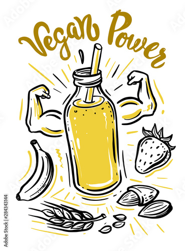 Sketch illustration of eco juice