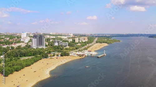 Wallpaper Mural Beatiful high arial over Central Beach on the river Dnepr the marina Prychal Torontodigital.ca