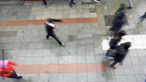 Timelapse at The Istanbul Kadikoy District from Directly Above