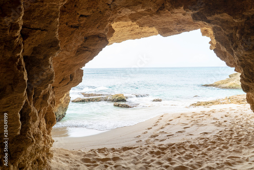 The natural caves at cupecoy beach on the beautiful island of St.Maarten St.Martin