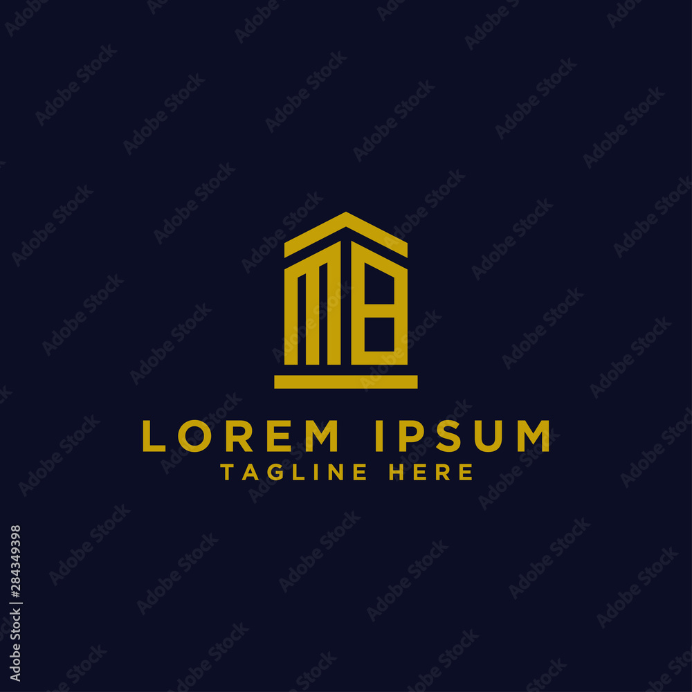 logo design inspiration, for companies from the initial letters to the MB logo icon. -Vectors
